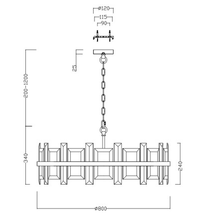 Подвесная люстра Maytoni Cerezo MOD201PL-07N