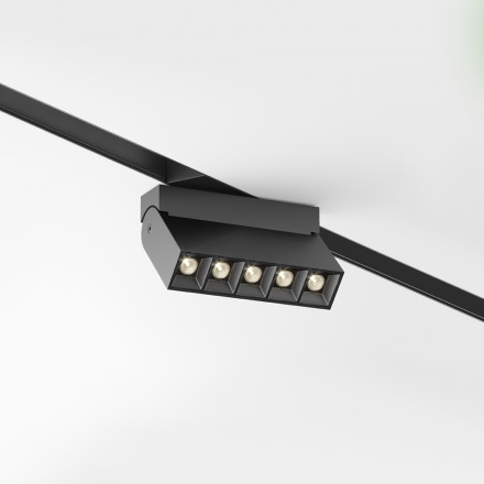 Трековый магнитный однофазный светодиодный светильник Maytoni Points Rot Gravity TR077-2-10W3K-B