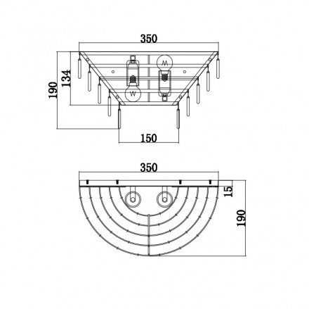 Настенный светильник Maytoni Mazzo MOD130WL-02G