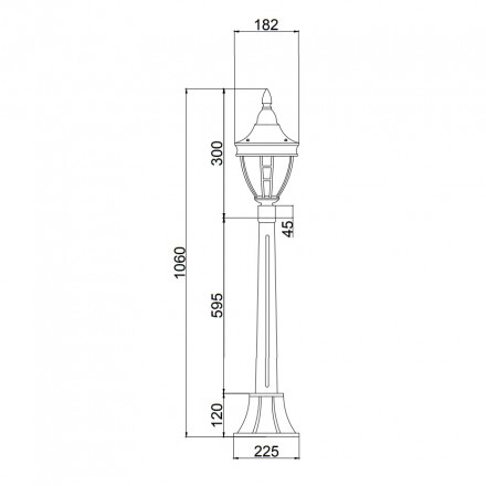Уличный светильник Maytoni Novara O026FL-01B