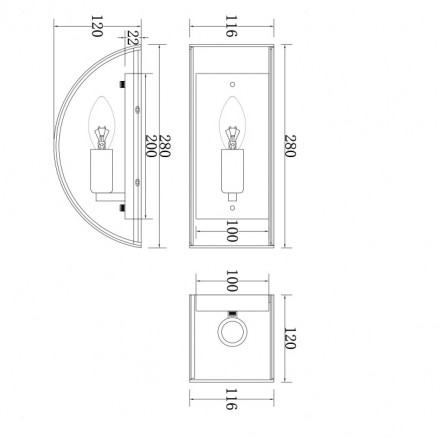 Светильник настенный Maytoni Ripple MOD096WL-01G