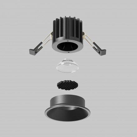 Светильник встраиваемый Maytoni Round DL058-7W4K-B