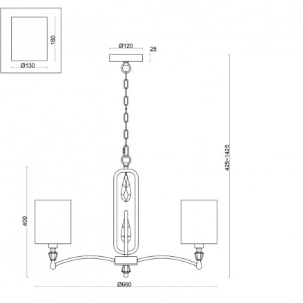 Подвесная люстра Freya Riverside FR1007PL-05BS