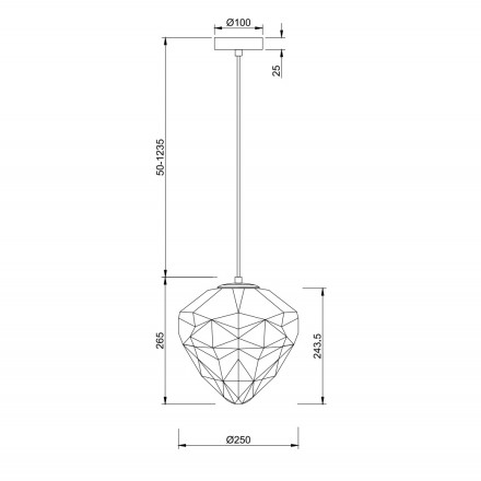 Подвесной светильник Maytoni Globo P053PL-01PK