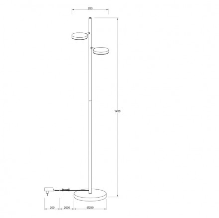 Торшер Maytoni Fad MOD070FL-L12B3K