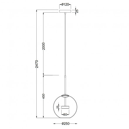 Подвесной светодиодный светильник Maytoni Cometa MOD055PL-L12G3K