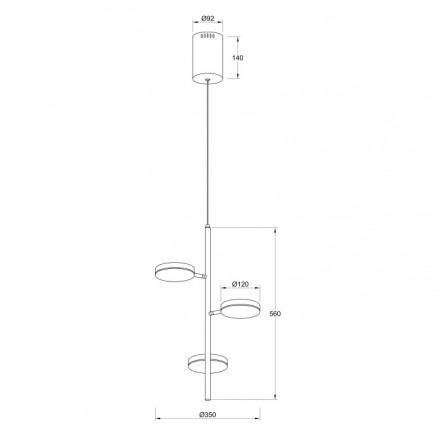 Подвесной светильник Maytoni Fad MOD070PL-L18WK