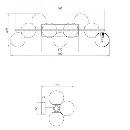 Светильник настенный Maytoni Dallas MOD547WL-09BS