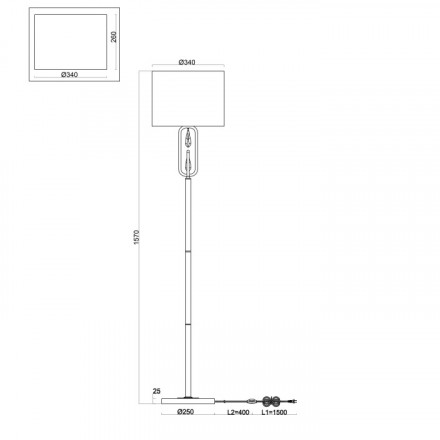 Торшер Freya Riverside FR1007FL-01BS