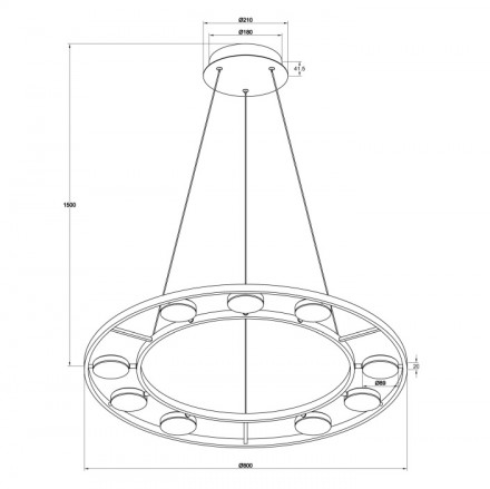 Подвесная светодиодная люстра Maytoni Fad MOD070PL-L63W3K