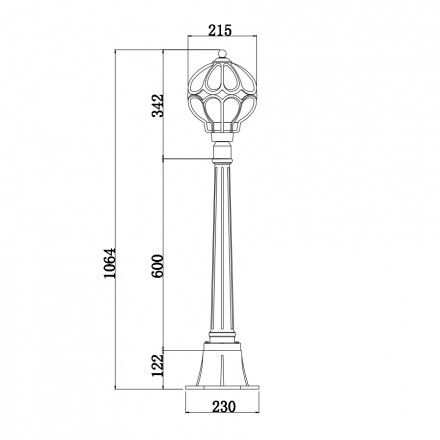 Уличный светильник Maytoni Via O023FL-01G