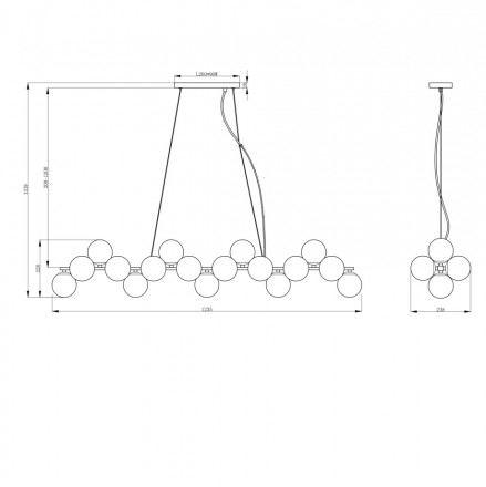 Люстра подвесная Maytoni Dallas MOD547PL-25BS