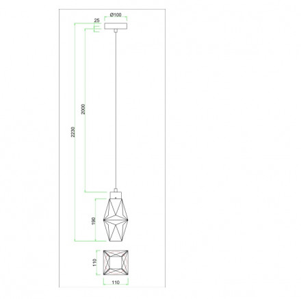 Светильник подвесной Maytoni Coctail time MOD325PL-01G