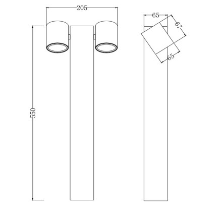 Уличный светильник Maytoni Wall Street O010FL-02B