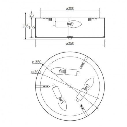 Потолочный светильник Maytoni Ripple MOD096CL-03CH