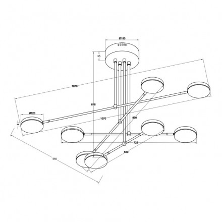 Подвесная светодиодная люстра Maytoni Fad MOD070PL-L48W3K