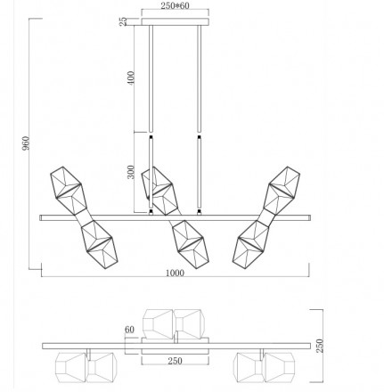 Светильник подвесной Maytoni Coctail time MOD325PL-06G