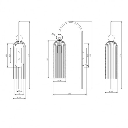 Бра Maytoni Antic MOD302WL-01GR