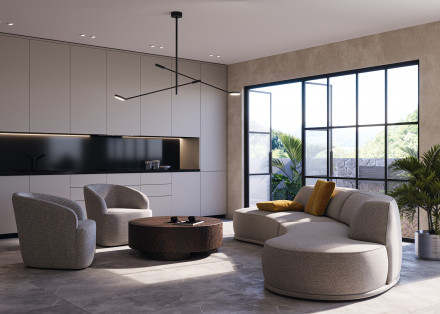 Люстра на штанге светодиодная Maytoni Fad MOD070CL-L15B3K1