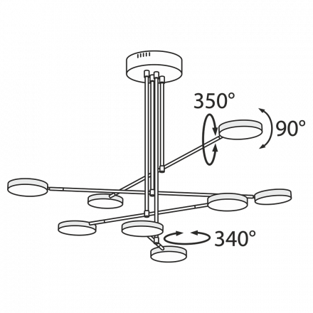 Подвесной светодиодный светильник Maytoni Fad MOD070PL-L48B3K