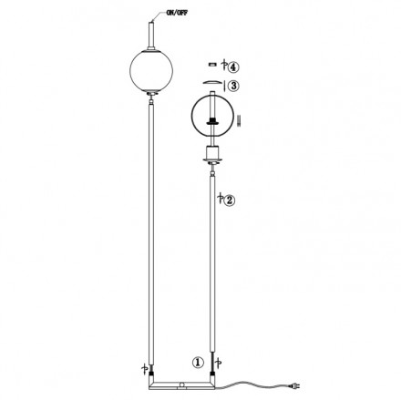 Торшер светодиодный Maytoni The Sixth Sence Z020FL-L12BK