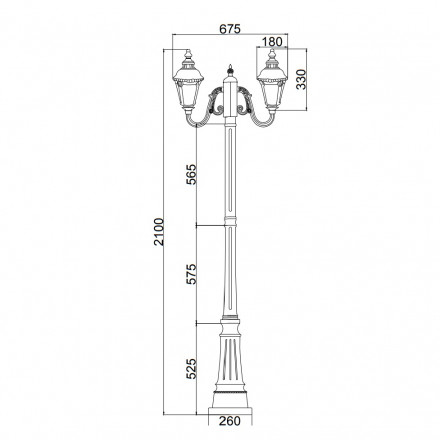 Садово-парковый светильник Maytoni Goiri O028FL-03BZ