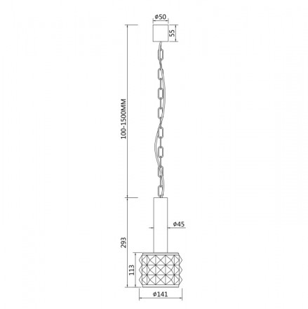 Подвесной светильник Maytoni Rock Me MOD027PL-01BS