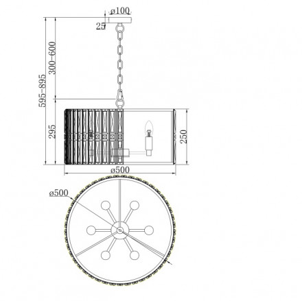 Люстра подвесная Maytoni Facet MOD094PL-06CH
