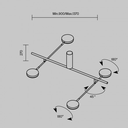 Люстра потолочная светодиодная Maytoni Fad MOD070CL-L30W3K