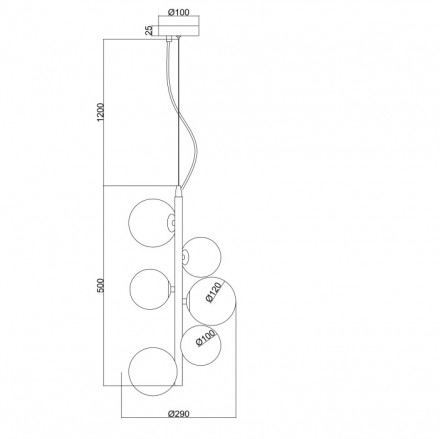 Светильник подвесной Maytoni Dallas MOD545PL-06G