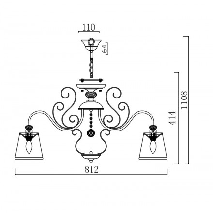 Подвесная люстра Freya Driana FR2405-PL-08-BZ