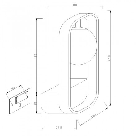 Бра Maytoni Avola MOD431-WL-01-WG