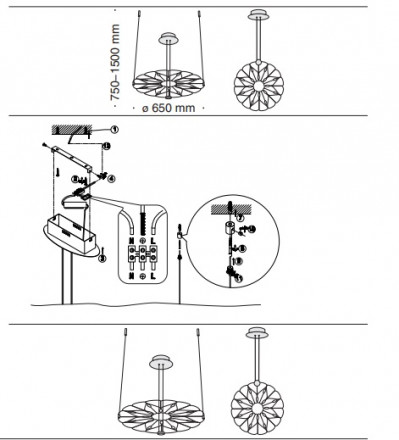 Подвесной светодиодный светильник Maytoni Volare MOD037PL-L16B