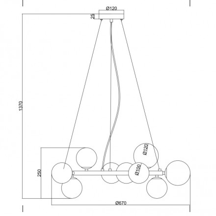 Люстра подвесная Maytoni Dallas MOD545PL-11BS