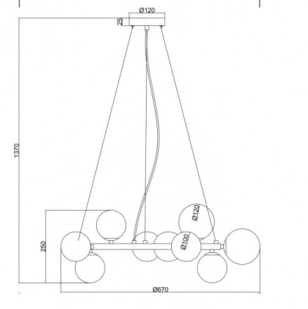 Подвесной светильник Maytoni Dallas MOD545PL-11B
