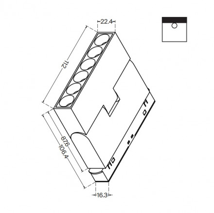 Трековый светильник Maytoni Points TR033-2-6W3K-B