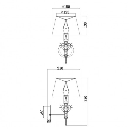 Бра Maytoni Barbara H003WL-01MG