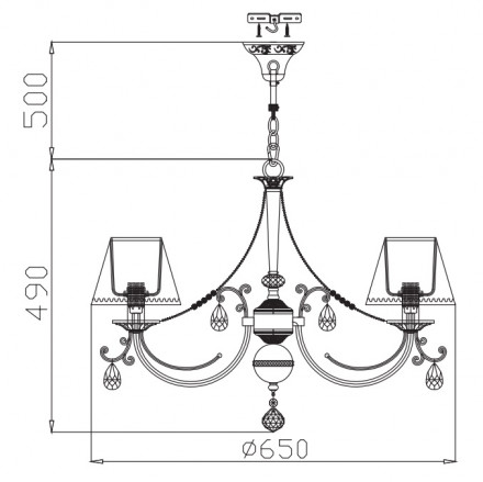 Подвесная люстра Maytoni Soffia RC093-PL-06-R