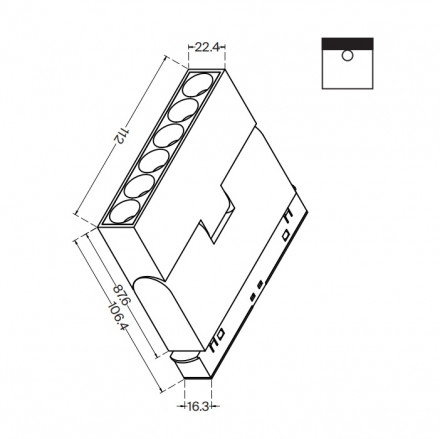 Трековый магнитный светодиодный светильник Maytoni Points rot Exility TR033-2-6W4K-B