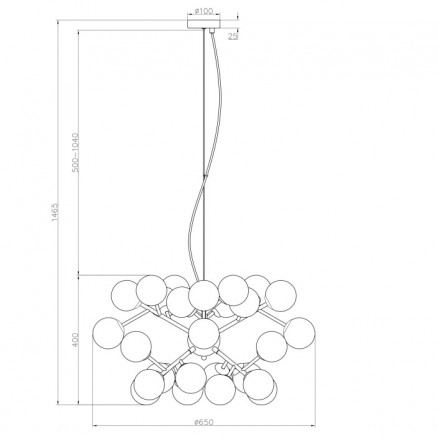 Люстра подвесная Maytoni Dallas MOD545PL-24B