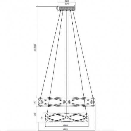Подвесной светодиодный светильник Maytoni Weave MOD062PL-L103CH3K
