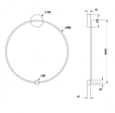 Светильник настенный Maytoni Halo MOD005WL-L46BSK