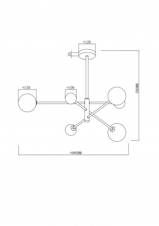 Люстра подвесная Freya Sphirity FR5376CL-06B