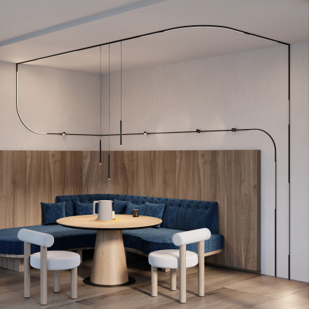 Трековый магнитный светодиодный светильник Maytoni LEVITY Basis TR190-1-5W2.7K-B