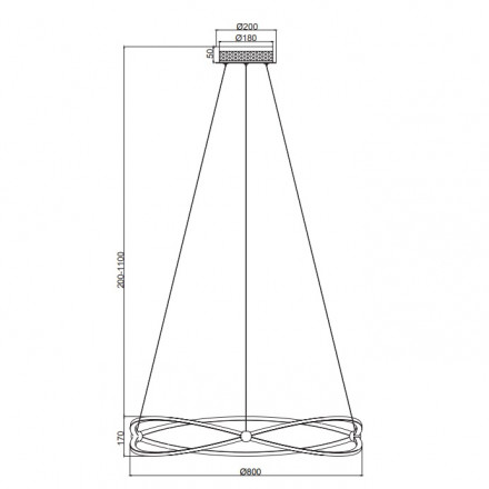 Подвесной светодиодный светильник Maytoni Weave MOD062PL-L56CH3K