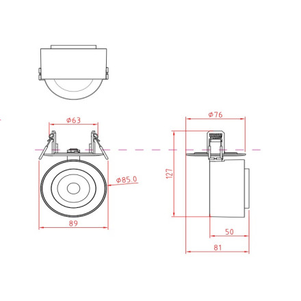 Встраиваемый светодиодный спот Maytoni Treo C063CL-L12B4K
