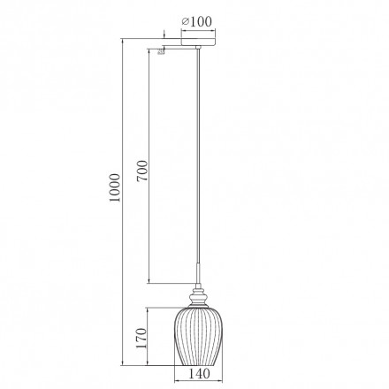 Подвесной светильник Maytoni Blues MOD044-PL-01-N