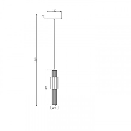 Подвесной светодиодный светильник Maytoni Verticale MOD308PL-L9CH3K
