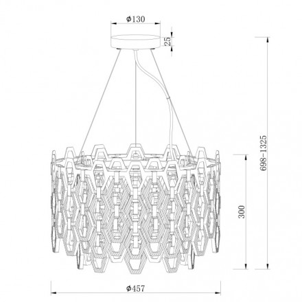 Люстра подвесная Maytoni Tissage MOD490PL-07G