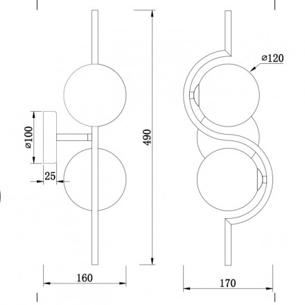 Бра Freya Harmonie FR5124WL-02BS